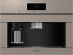 Miele CVA7845 Built-in Coffee Machine in Pearl beige — Miele CVA7845 Built-in Coffee Machine in Pearl beige — Miele CVA7845 Built-in Coffee Machine in Pearl beige — Miele CVA7845 Beverage preparation in Pearl beige — Factual image