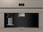 Miele CVA7440 Built-in Coffee Machine in Pearl beige — Miele CVA7440 Built-in Coffee Machine in Pearl beige — Miele CVA7440 Built-in Coffee Machine in Pearl beige — Miele CVA7440 Beverage preparation in Pearl beige — Factual image