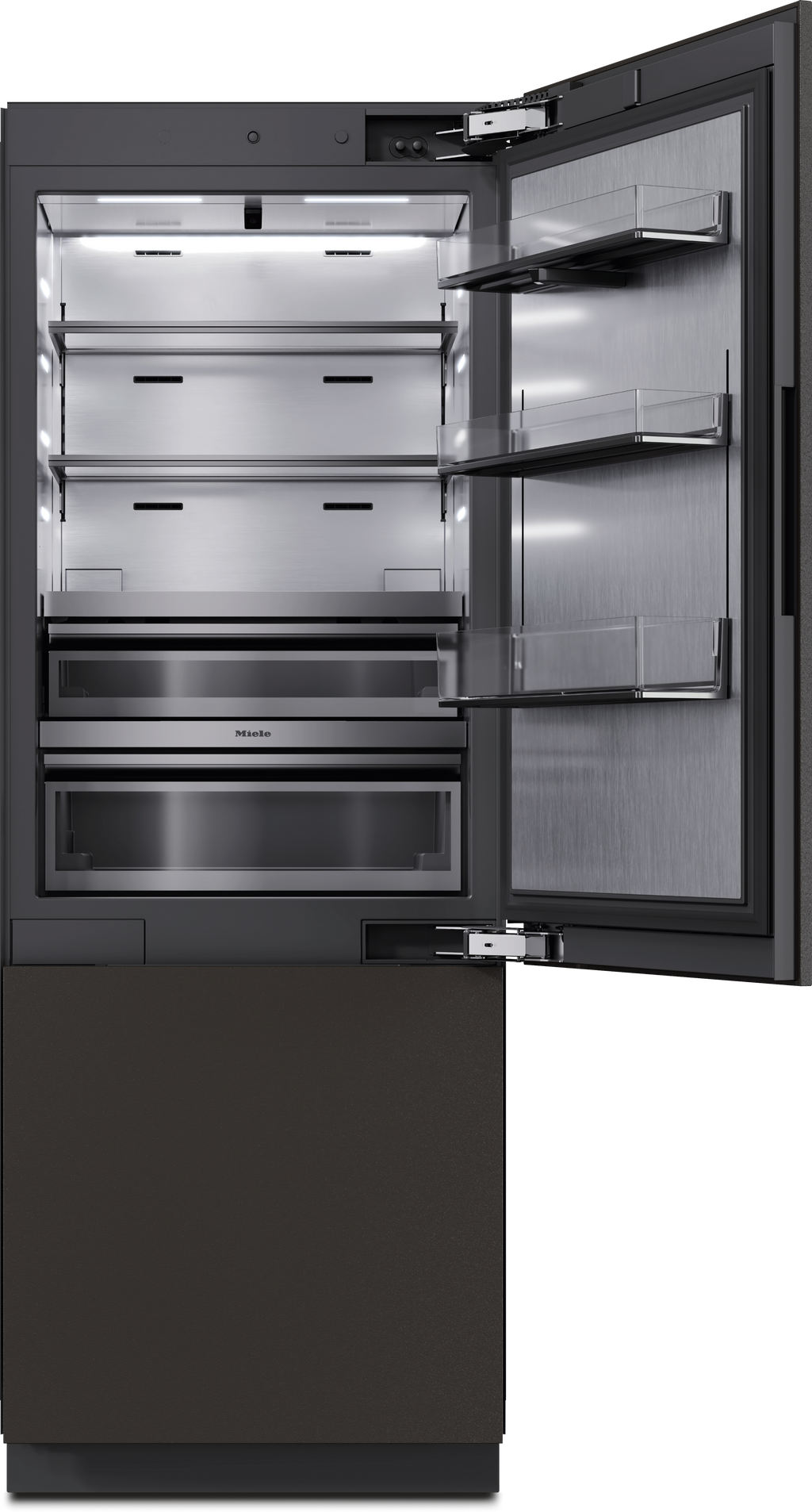 Miele KFMC3834 R Fridge Freezer — Miele KFMC3834 R Fridge Freezer — Miele KFMC3834 R Fridge Freezer — Miele MasterCool fridge-freezer Diamond KFMC 3834 R — Factual image