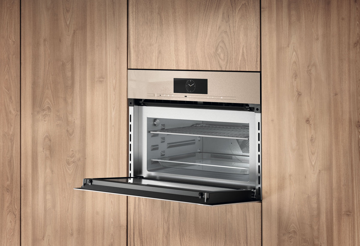 Miele H7840BMX Combination Microwave Oven in Pearl Beige — Miele H7840BMX Combination Microwave Oven in Pearl Beige — Miele H7840BMX Combination Microwave Oven in Pearl Beige — Miele H7840BMX 45cm Microwave Combination Ovens in Pearl Beige — Detailed
