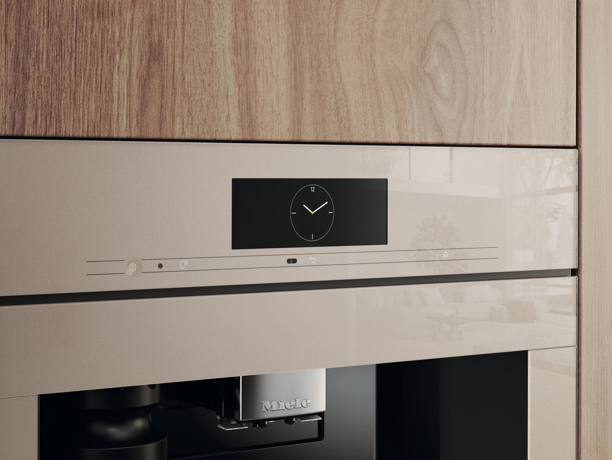 Miele CVA7845 Built-in Coffee Machine in Pearl beige — Miele CVA7845 Built-in Coffee Machine in Pearl beige — Miele CVA7845 Built-in Coffee Machine in Pearl beige — Miele CVA7845 Beverage preparation in Pearl beige — Control panel image