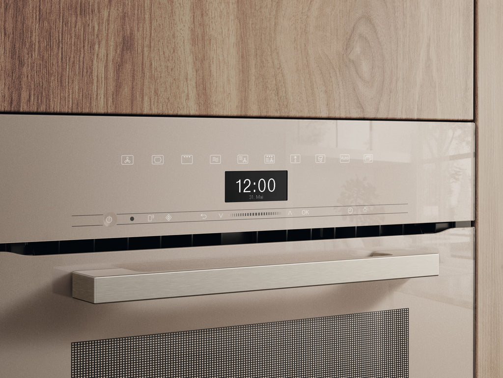Miele H7440BM Combination Microwave Oven in Pearl Beige — Miele H7440BM Combination Microwave Oven in Pearl Beige — Miele H7440BM Combination Microwave Oven in Pearl Beige — Miele H7440BM 45cm Microwave Combination Ovens in Pearl Beige — Control pane