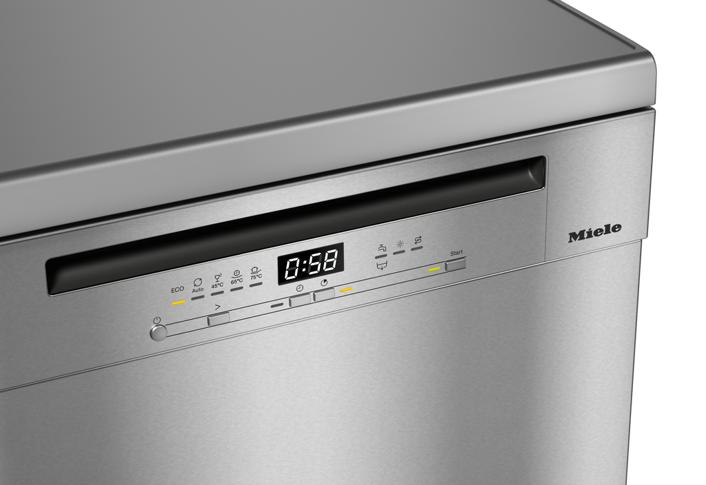 Miele G5811 SC Freestanding Dishwasher in CleanSteel — Miele G5811 SC Freestanding Dishwasher in CleanSteel — Miele G5811 SC Freestanding Dishwasher in CleanSteel — Miele G5811 SC Dishwashers in CleanSteel — Control panel image