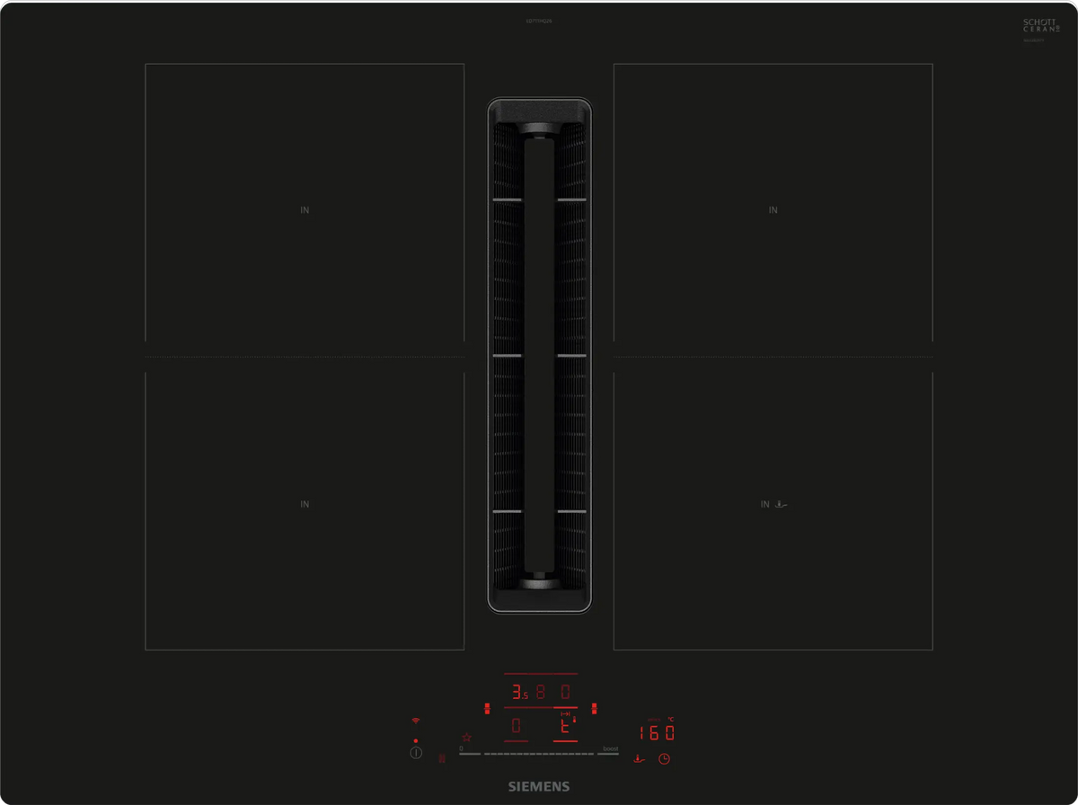 iQ500 Induction hob with integrated ventilation system 70 cm surface mount without frame ED711HQ26E
