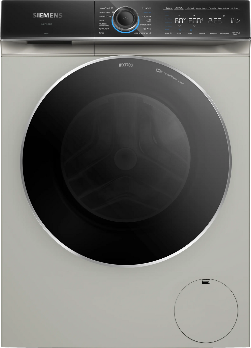 iQ700 Washing machine, front loader 10 kg 1600 rpm, Silver inox WG56B2A3GB