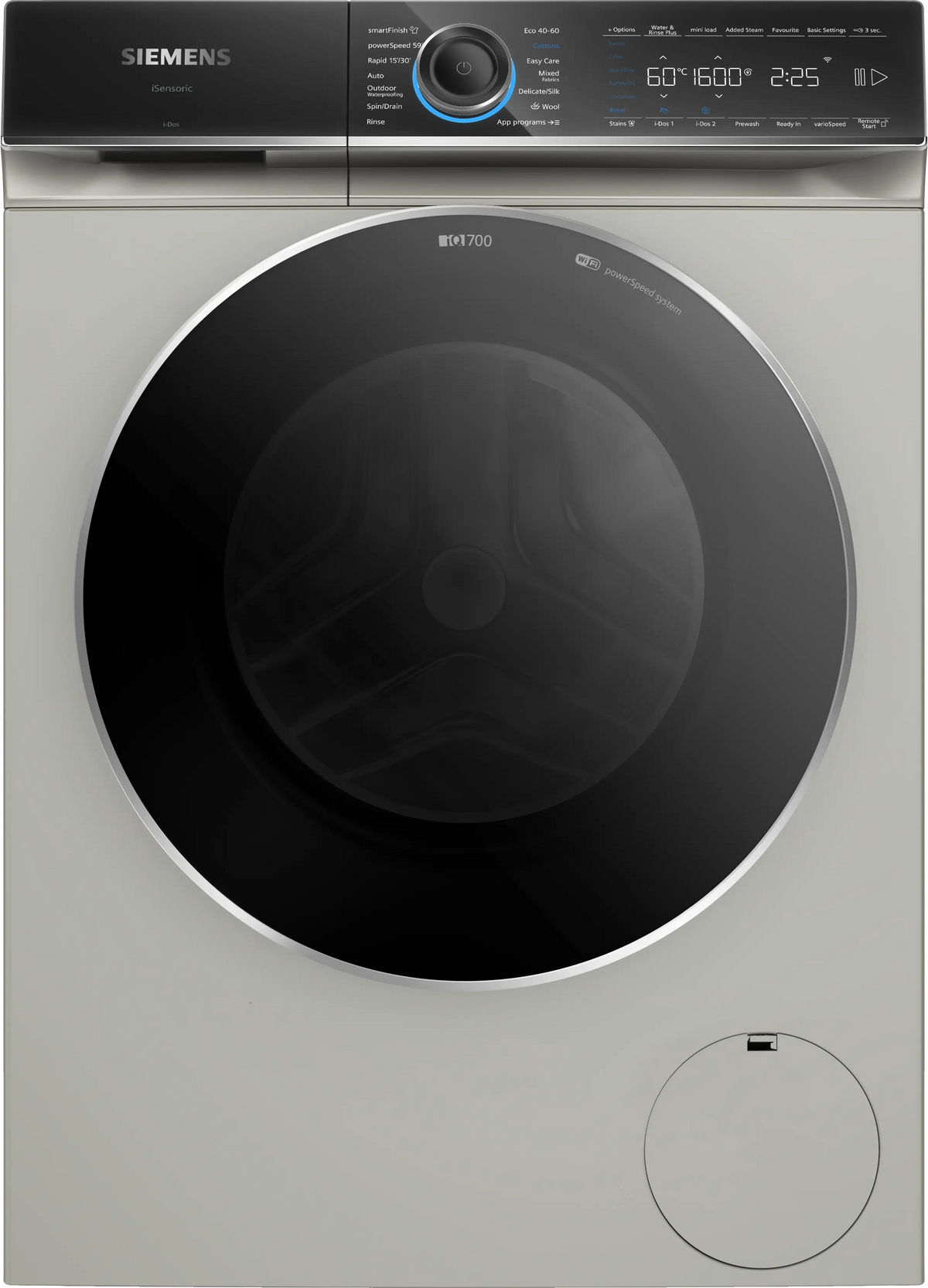 iQ700 Washing machine, front loader 10 kg 1600 rpm, Silver inox WG56B2A3GB