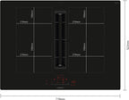 iQ500 Induction hob with integrated ventilation system 70 cm surface mount without frame ED711HQ26E
