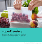iQ500 Free-standing freezer 186.2 x 59.5 cm Brushed black steel antiFingerprint GS36NAXCG