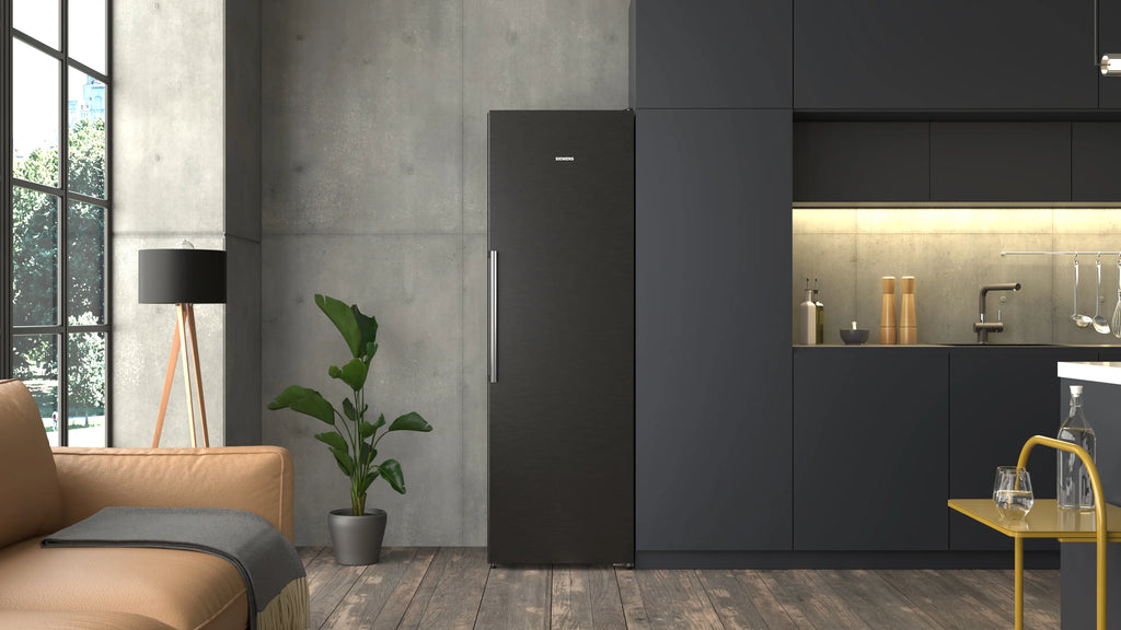 iQ500 Free-standing freezer 186.2 x 59.5 cm Brushed black steel antiFingerprint GS36NAXCG