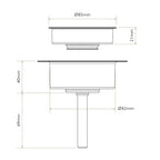 Bidbury & Co 3.5" Contemporary Waste — Chrome