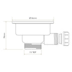 Bidbury & Co 3.5" Contemporary Waste — Chrome