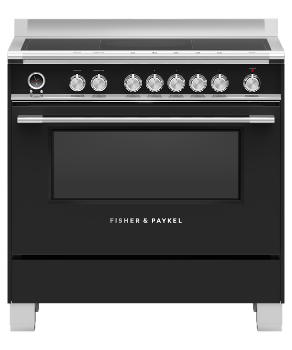 Fisher & Paykel OR90SCI6B1 90cm Series 9 Classic 5 Zone Induction Pyrolytic Freestanding Cooker