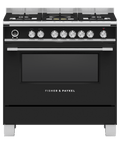 Fisher & Paykel OR90SCG6B1 90cm Series 9 Classic 5 Burner Dual Fuel Pyrolytic Freestanding Cooker
