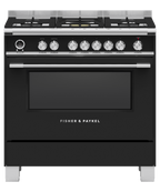 Fisher & Paykel OR90SCG6B1 90cm Series 9 Classic 5 Burner Dual Fuel Pyrolytic Freestanding Cooker
