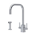 Perrin & Rowe Juliet Square Monobloc Sink Mixer with Rinse 4310 – Chrome