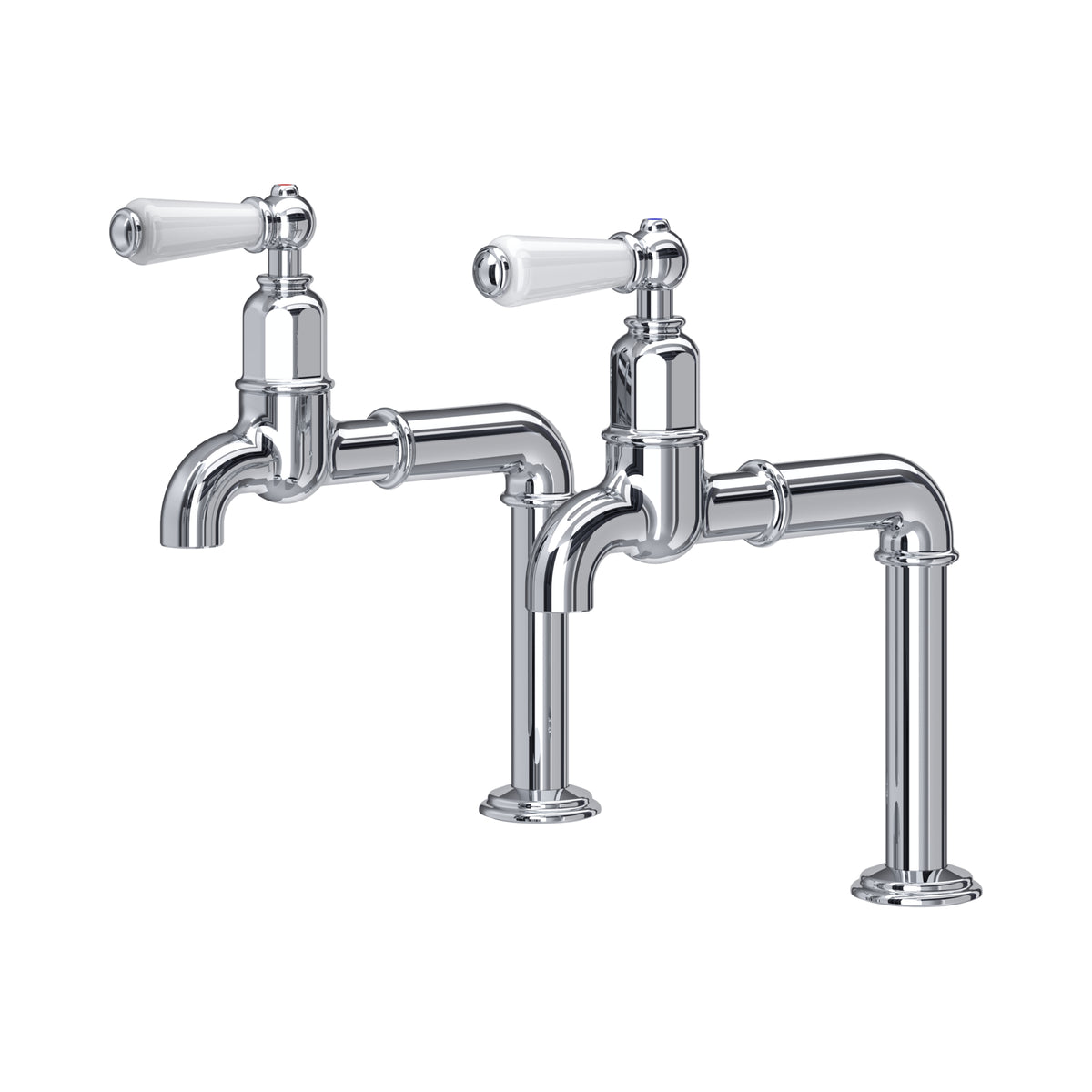 Perrin & Rowe Ionian Lever Bibcock Taps 4332 – Chrome