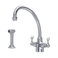 Perrin & Rowe Etruscan Monobloc Sink Mixer with Rinse 4350 – Chrome