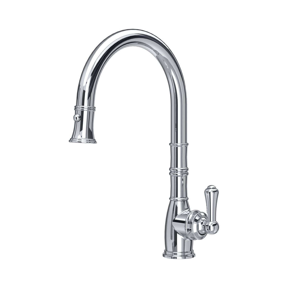 Perrin & Rowe Provence Monobloc Sink Mixer with Pull-Down Rinse 4744 – Chrome