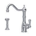 Perrin & Rowe Provence Monobloc Sink Mixer with Rinse (Single Lever) 4746 – Chrome