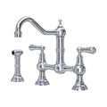 Perrin & Rowe Provence Bridge Sink Mixer with Rinse 4756 – Chrome