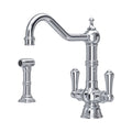 Perrin & Rowe Provence Monobloc Sink Mixer with Rinse (Dual Lever) 4766 – Chrome