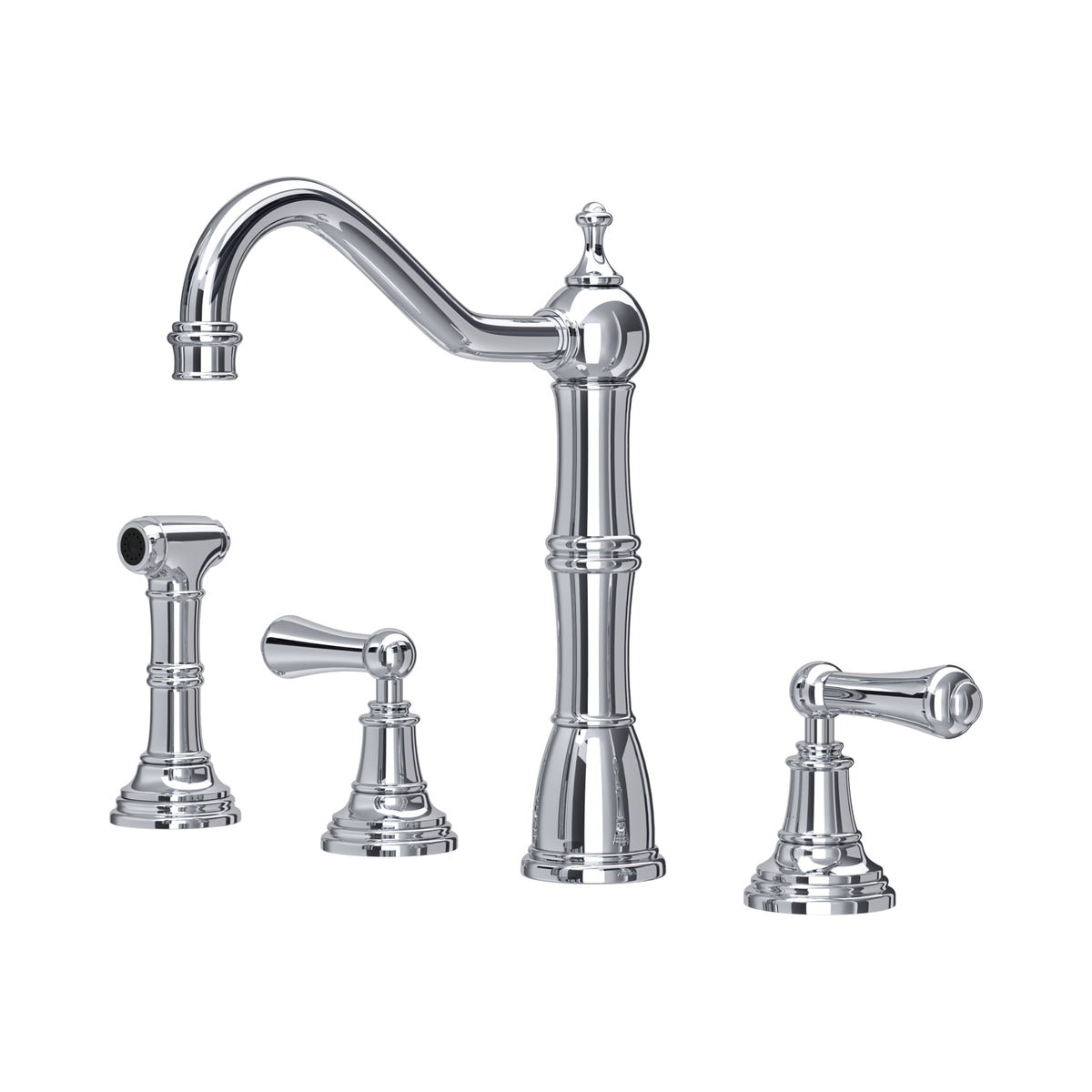 Perrin & Rowe Provence Widespread Sink Mixer with Rinse 4776 – Chrome