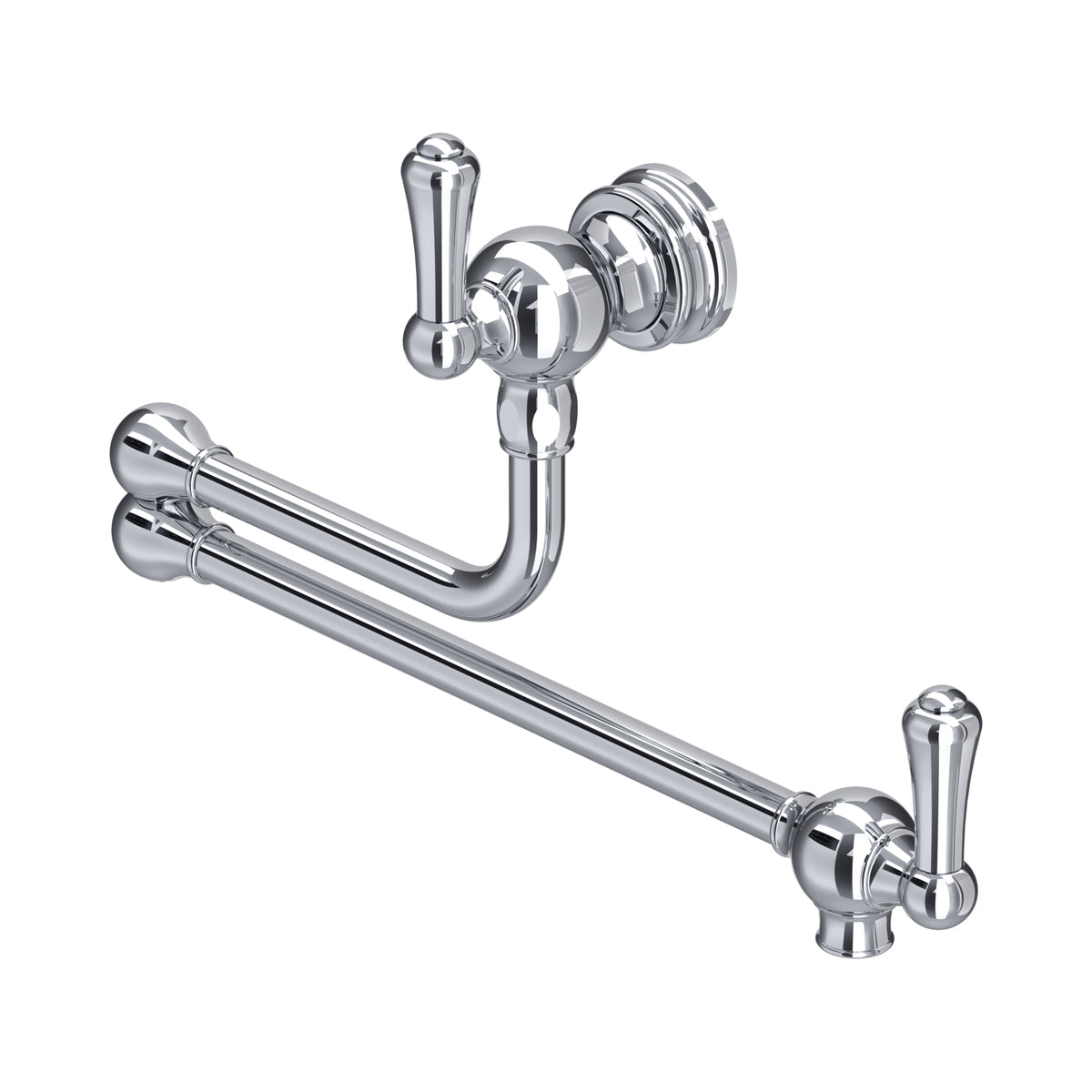 Perrin & Rowe Pot Filler with Lever Handles 4799 – Chrome