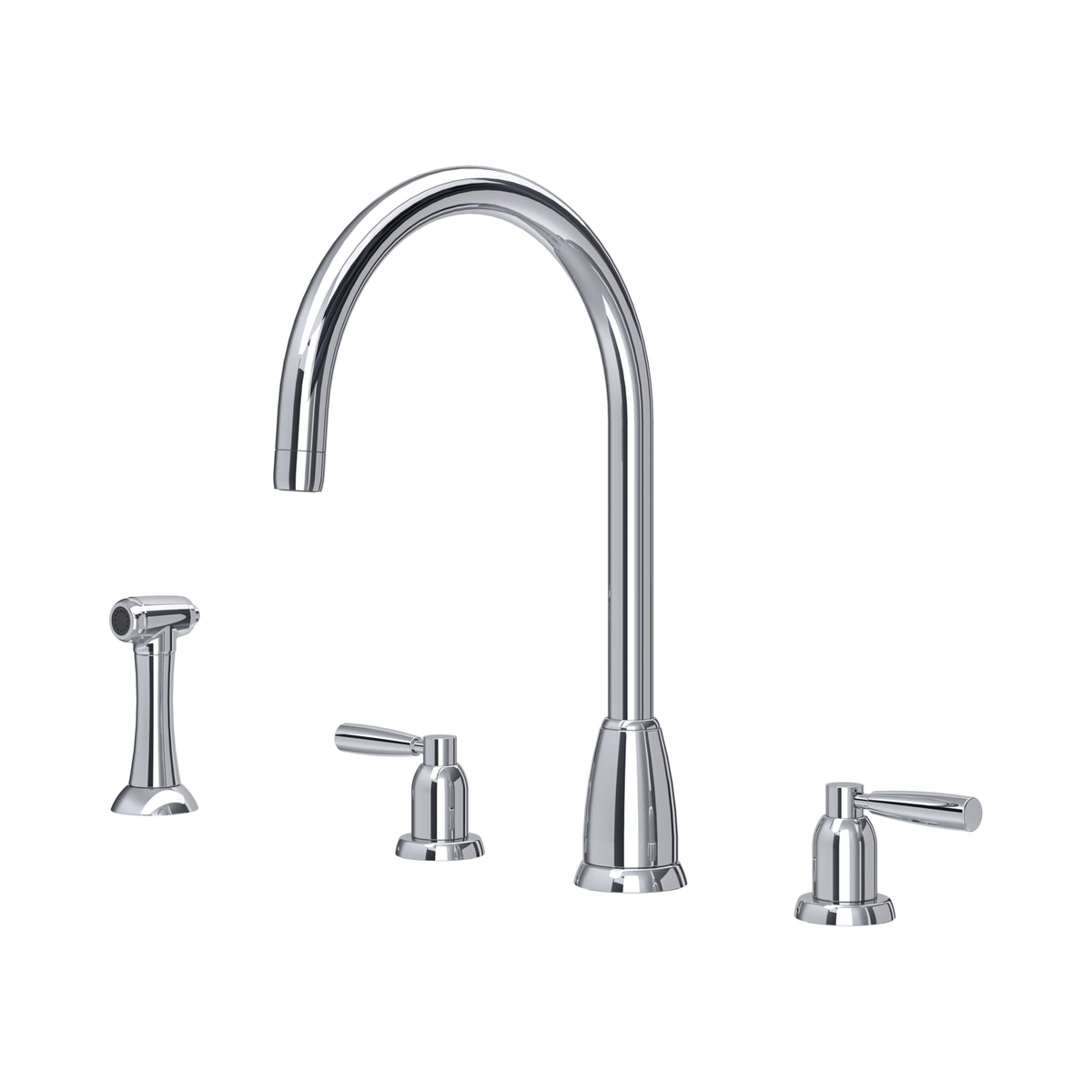 Perrin & Rowe Langbourn Widespread Sink Mixer with Rinse 4891 – Chrome