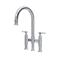 Perrin & Rowe Southbank Bridge Sink Mixer with Pull-Down Rinse 4956 – Chrome