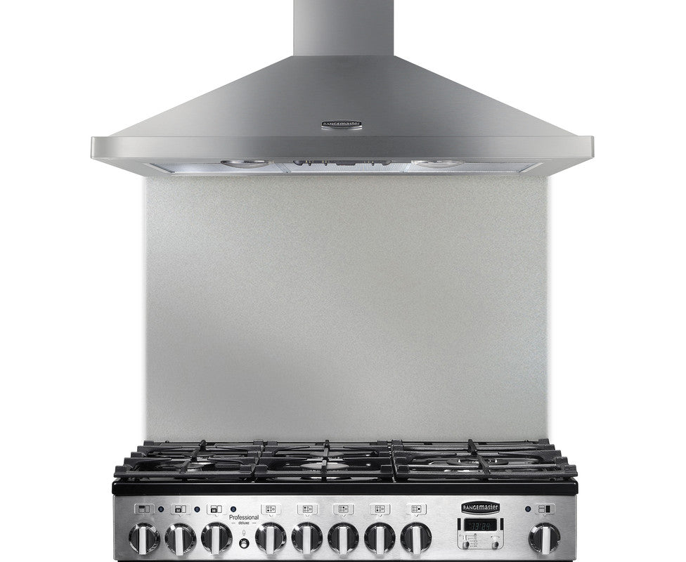 Rangemaster 90 Splashback Stainless Steel front view