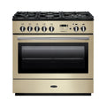 Rangemaster Professional+ FX 90cm Dual Fuel Cream with Chrome trim Range Cooker front view