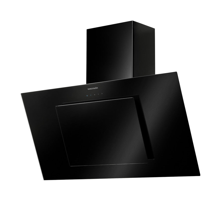 Rangemaster 100 Opal Hood Black / Chrome Cooker Hood front view