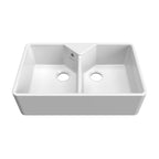 Bidbury & Co Alderley Double Bowl Ceramic Butler Sink — White