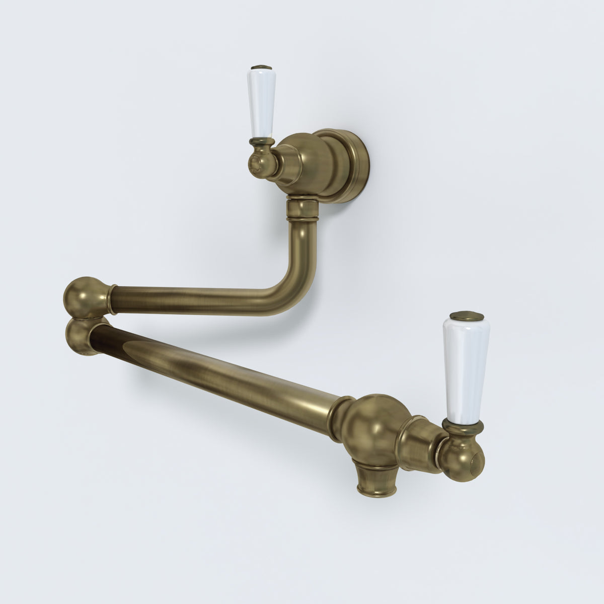 Bidbury & Co Aldsworth Pot Filler — Patinated Brass