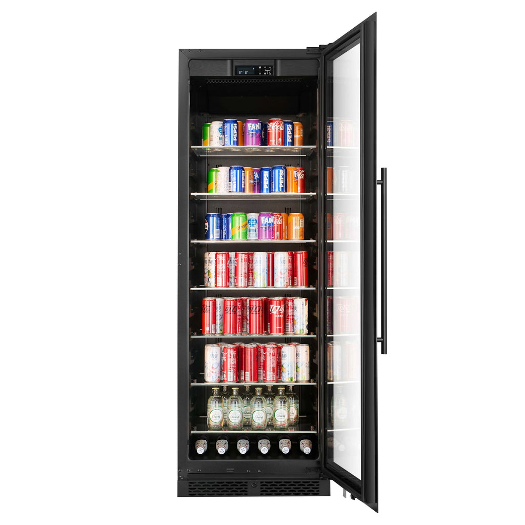 CELLA BV122S-BLACK freestanding drinks fridge – Black glass
