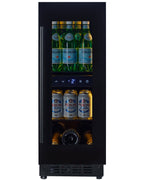 CELLA BV18-BH undercounter drinks fridge – Black glass