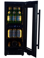 CELLA BV18-BH undercounter drinks fridge – Black glass