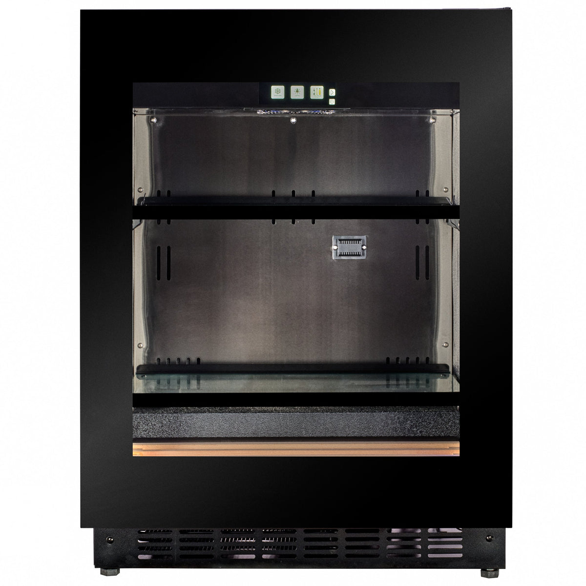 CELLA BV30B-TO undercounter drinks fridge – Black glass