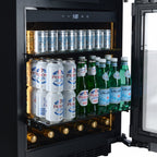 CELLA BV34-BH undercounter drinks fridge – Black glass