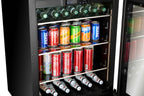 CELLA BV46S-BLACK freestanding drinks fridge – Black glass