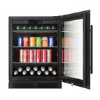 CELLA BV46S-BLACK freestanding drinks fridge – Black glass