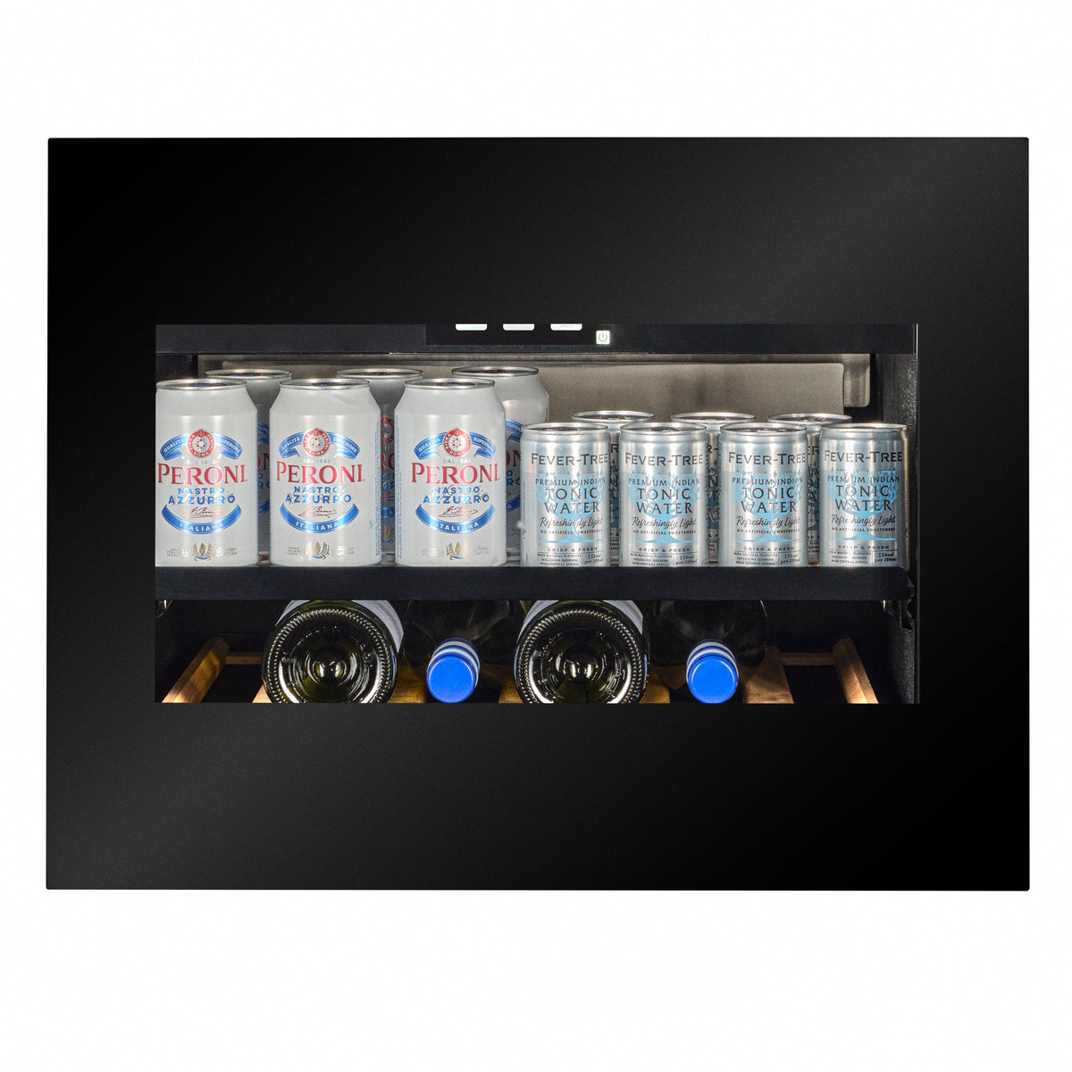 CELLA BVI-17B-TO integrated drinks fridge – Black glass
