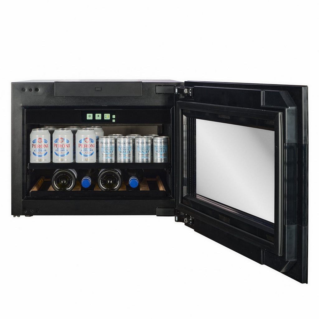 CELLA BVI-17B-TO integrated drinks fridge – Black glass
