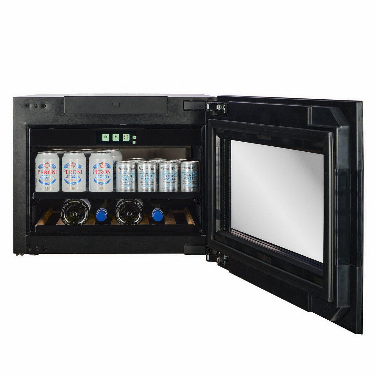 CELLA BVI-17B-TO integrated drinks fridge – Black glass