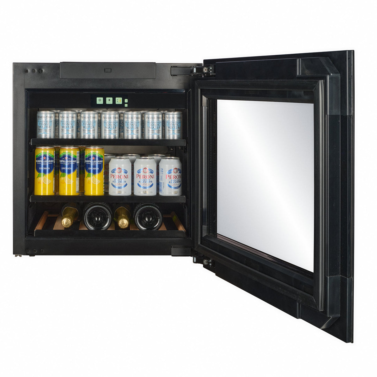 CELLA BVI-24B-TO integrated drinks fridge – Black glass