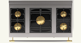  (E1) 2 Gas Burners (small burner at the back), 1 Maxi Gas Burners, 2 Gas Burners (small burner at the back)