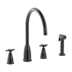 Bidbury & Co Ebrington Kitchen Tap with Rinse — Blackened Brass