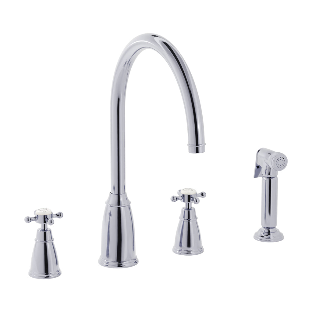 Bidbury & Co Ebrington Kitchen Tap with Rinse — Chrome