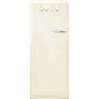 Retro Free Standing Refrigerator in Cream, Left hand hinge