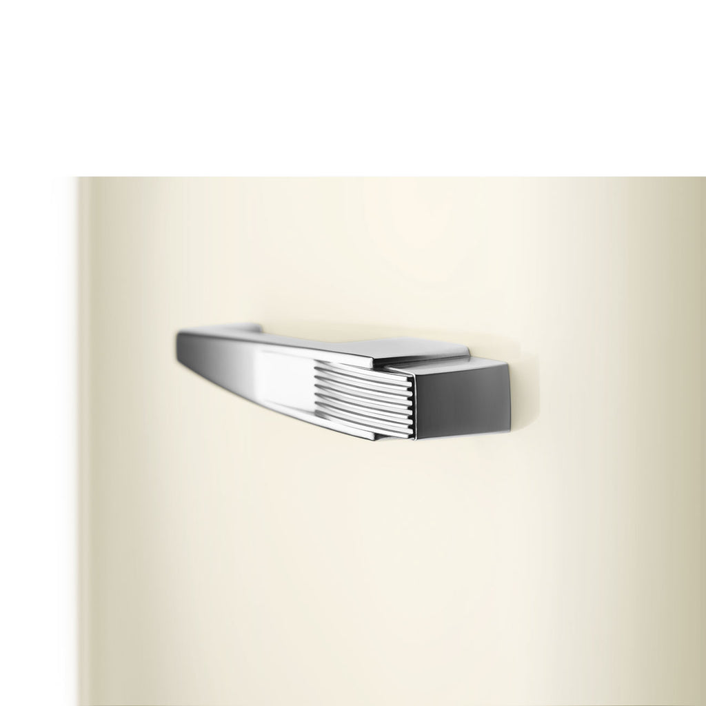 Retro Free Standing Refrigerator in Cream, Left hand hinge
